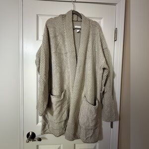 Daily Ritual Brown White Cardigan NWTSize XXL